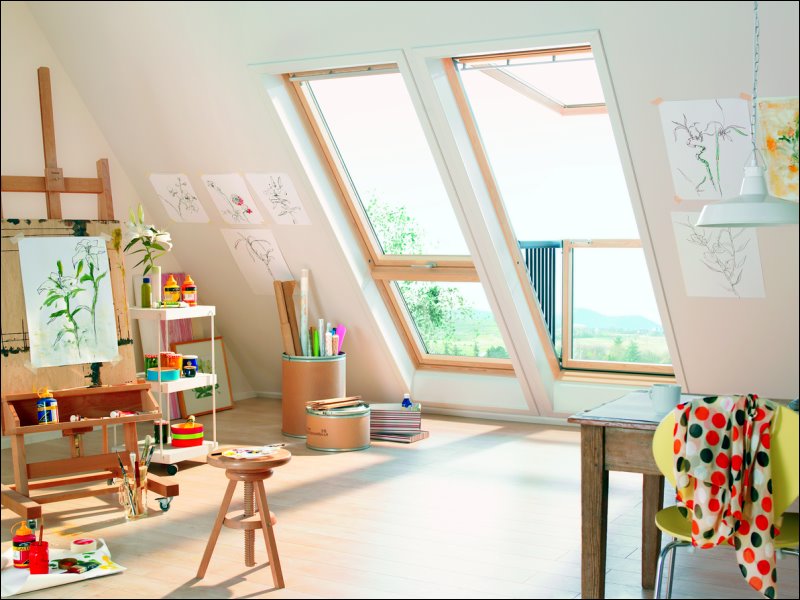 velux çatı katı teras balkonu